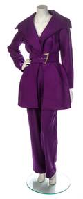 A Claude Montana Purple Coat Ensemble