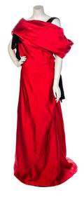 A Jacqueline de Ribes Red Evening Gown