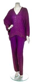 A Halston Purple Pantsuit Ensemble