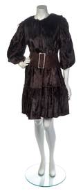 A Lanvin Brown Fur Swing Coat