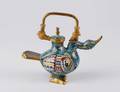 63 ARCHAISTIC CLOISONNE ENAMEL TEA POT