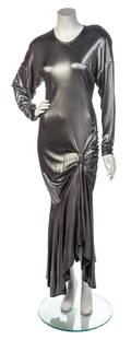 A Patrick Kelly Silver Evening Gown