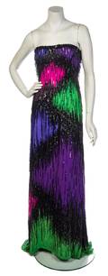 A Renalto Balestra Multicolor Evening Gown