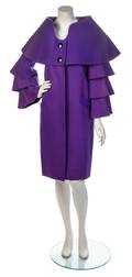 A Pierre Cardin Purple Wool Coat