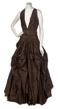 A Vivienne Westwood Olive Taffeta Evening Gown