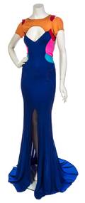 A Colorblock Jersey Gown