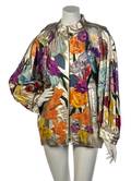 An Yves Saint Laurent Metallic Silver Floral Jacket