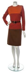 An Yves Saint Laurent Colorblock Wool Dress