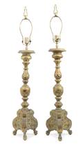 A Pair of Baroque Style Brass Prickets