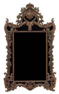 A Continental Painted and Parcel Gilt Mirror
