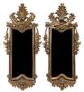 A Pair of Italian Baroque Mecca Decorated Mirrors