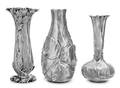 A Group of Silver and SilverPlate Bud Vases