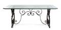 A Continental Wrought Iron and Glass Breakfast Table