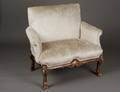 377 GEORGE II STYLE PARCEL GILT FRUITWOOD LOVESEAT