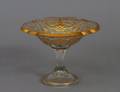 371 GOOD CUT AND GILT GLASS COMPOTE