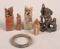 A Group of Chinese Carved Hardstone Articles