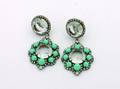 Kenneth Jay Lane Turquoise and Crystal Earrings