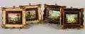 A Set of Four Small Landscape Paintings