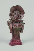 A Patinated Metal Bust of a Maiden