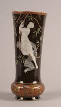 A Continental Pate Sur Pate Porcelain Vase