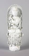 A Chinese Blanc de Chine Porcelain Figure of Guanyin