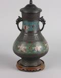 A Baluster Form Cloisonne Table Lamp