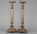 A Pair of Bronze TwoLight Lamps