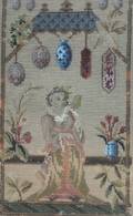 A Pair of Beaded Tapestry Panels 19th century
