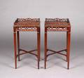 A Pair of George III Style Mahogany Side Tables