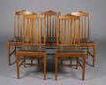 A Set of Five Oak Side Chairs