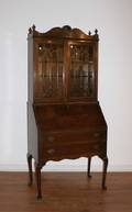 A Queen Anne Style Mahogany Secretary Bookcase