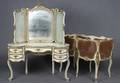 A Painted and Parcel Gilt Rococo Style Bedroom Suite