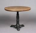 An Iron and Oak Round Table