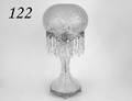 122 CUT GLASS LAMP AND SHADE