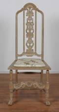 A Continental Baroque Style Beechwood Side Chair