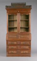 An Eastlake Walnut Secretary Bookcase