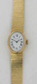 A Ladys 18 Karat Yellow Gold Wristwatch Tiffany and Co