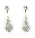 A Pair of Ladys 18 Karat White Gold and Diamond Earrings