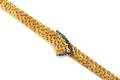 A Ladys 18 Karat Yellow Gold and Blue Sapphire Bracelet