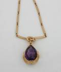 A Ladys 14 Karat Yellow Gold and Amethyst Necklace Antonio Taxco