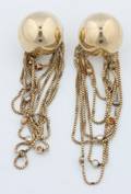 A Pair of Ladys 14 Karat Yellow Gold Earrings M  J Savitt