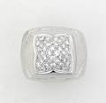 A Ladys 18 Karat White Gold and Diamond Ring Bulgari