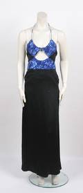 Geoffrey Beene Black Silk Evening Dress