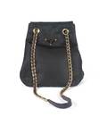 Prada Black Canvas Drawstring Shoulder Bag