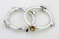 M  J Savitt Stering Silver and Citrine and Garnet Bangle Bracelets