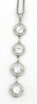 A Ladys Platinum and Diamond Pendant