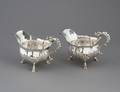 177 PAIR OF GEORGE II STERLING SILVER SAUCE BOATS