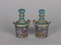 A Pair of Russian SilverGilt and Cloisonne Enamel Scent Bottles Gustav Klingert Moscow