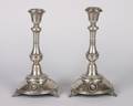 A Pair of AustroHungarian Silver Candlesticks