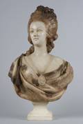 An Italian Carved Marble Bust of Marie Antoinette